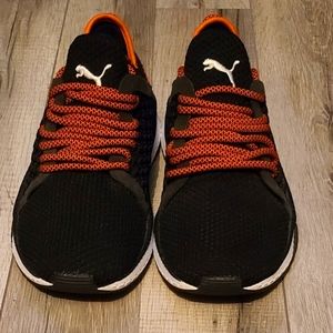 New Puma's, Boys Shoes, Size 5, Orange and Black